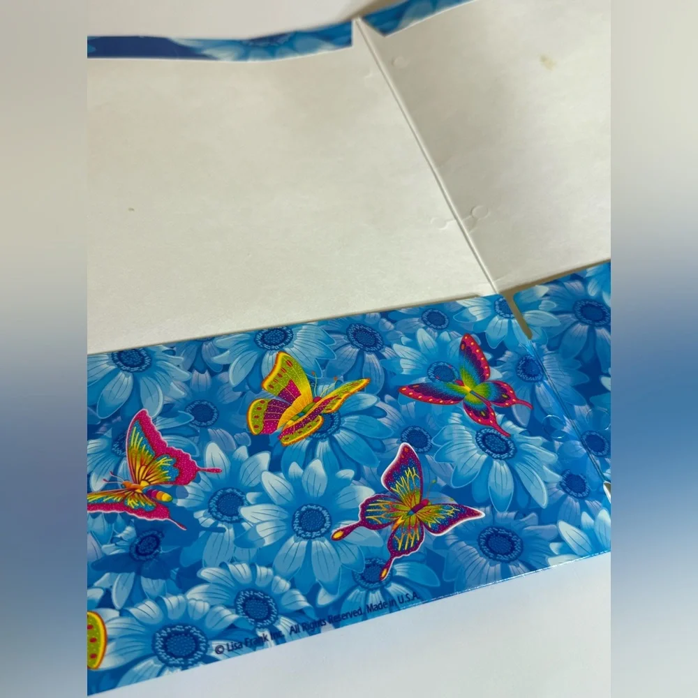 VTG Lisa Frank Butterflies Flowers Fantastic Unpunched Groovy 2-Pocket Folder